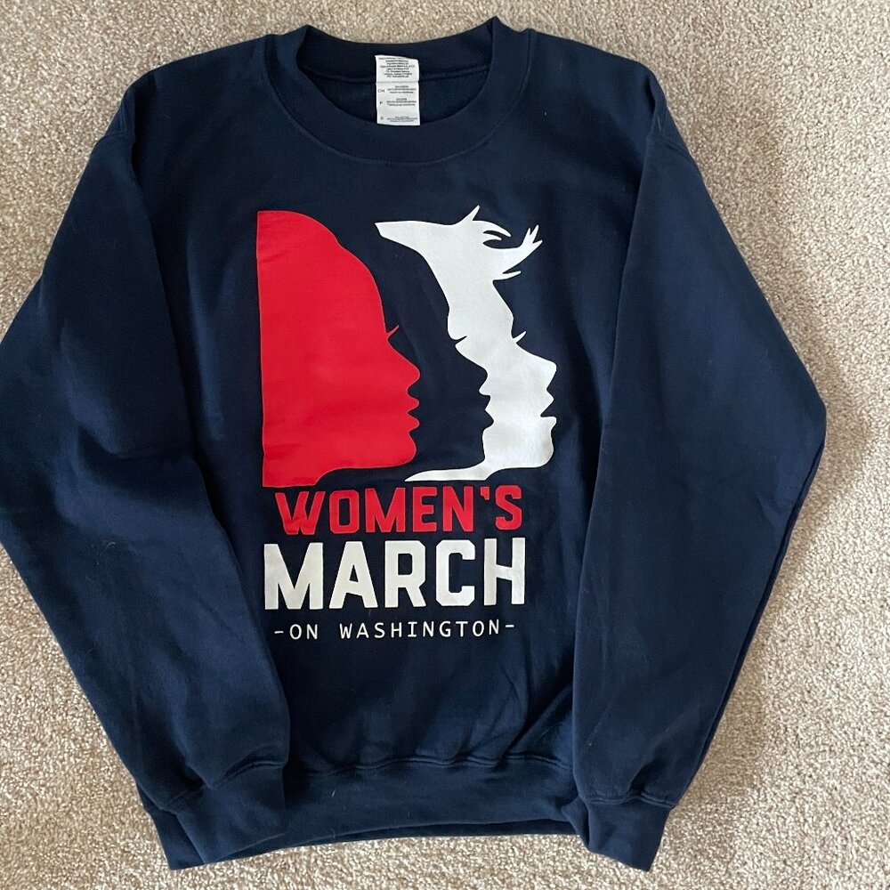 Women's March on Washington 2017 Navy Long Sleeve Sweatshirt S